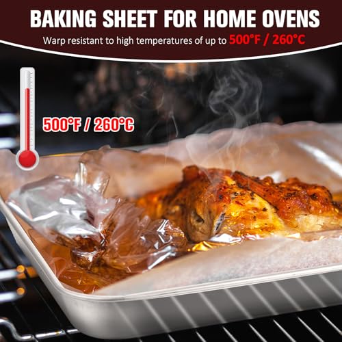 24 Pcs Metal Baking Sheet Pans for Oven, 10 x 8 x 1 Inch - view 4