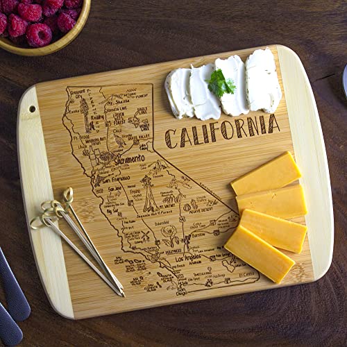 A Slice of Life California Engraved Map Cutting Board - view 2