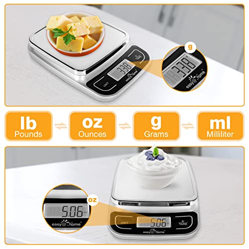 Digital Kitchen Scale Food Scale with High Precision to 0.04oz and 11 lbs Capacity, Digital Multifunction Measuring Scale, EKS-202 - view 4