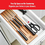 8-Slot In Drawer Knife Block, Beechwood - view 2