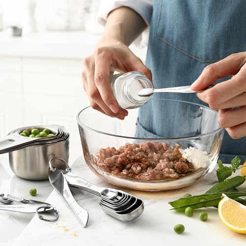 Stainless Steel Measuring Cups and Spoons Set of 20 w/Leveler - view 2