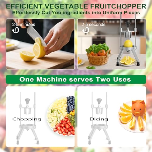 Commercial Easy Wedger Lemon Cutter Fruit Orange Lime Slicer 8 Section 304 Stainless Steel Blade Vegetable Tomatoe Potatoe Chopper Dicer for Home Bar Restaurant - view 3