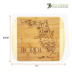 A Slice of Life Florida Engraved Map Cutting Board - view 5