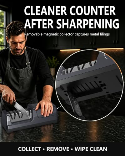 3-Stage Electric Knife Sharpener for Dull Straight-Edge Kitchen Knives - view 5