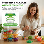 24-Piece (12 Glass Food Storage Containers and 12 Lids), 4.48oz Mini Stackable Meal Prep Round Containers - Microwave, Freezer, & Dishwasher Safe For Food, Snacks, Fruits, Nuts & More - view 2