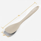 Upgrade Silicone Spatula Spoon Set,VOVOLY Heat Resistant Rubber Spoonula, Seamless Non-Stick Flexible Scrapers for Baking Mixing Tool,3 Pack, Kahki