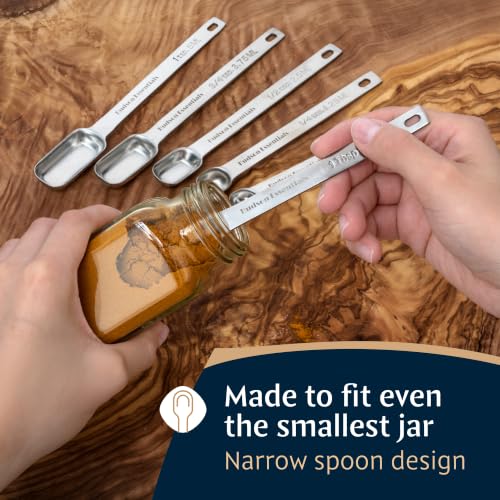 Stainless Steel Measuring Cups and Spoons Set (15 Piece Set) - view 4