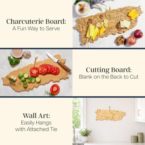 Destination Puerto Rico Cutting Board with Engraved Map Art - view 2