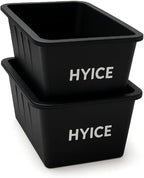 2-Pack 8 lb HYICE Ice Block Mold for Cold Plunge, blocks for cold plunge, Extra Large, ice Bath Accessories, Durable, (Total 16 lb) - Black