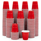 300 PACK 2 oz Red Plastic Shot Glasses, 2 oz Disposable Shot Cups