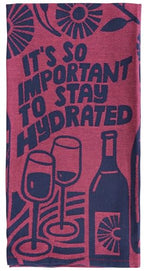 Funny Cotton Dish Towel –Absorbent Kitchen Towel Gift -Stay Hydrated