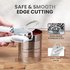 Manual Can Opener Heavy Duty Patented Stainless Steel, White - view 4