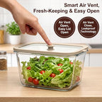 2 Pack 82oz Large Glass Food Storage Containers with Lids - view 3