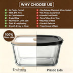 2 Pack 82oz Large Glass Food Storage Containers with Lids - view 5