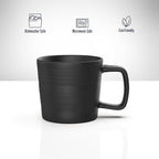 Francois et Mimi Pour Over Drip Coffee Maker Gift Set with Two Coffee Mugs, Non-Electric Pour Over Coffee Dripper, Easy Manual Brew Maker, Dishwasher and Microwave Safe, Filters not included (Black)