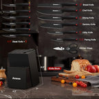 Knife Set for Kitchen with Block and Sharpener 15pcs German - view 2