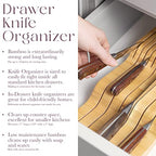 100% Pure Bamboo Knife Drawer Organizer, Knife Block - 16 Slots - view 4