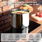 5 Quart Stainless Steel Small Stock Pot with Lid - view 4