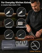 3-Stage Electric Knife Sharpener for Dull Straight-Edge Kitchen Knives - view 6