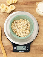 Digital Kitchen Scale with LCD Display, Tare Function, Multiple Units, Weighs up to 11 Pounds, Batteries Included, Black and Stainless Steel - view 3