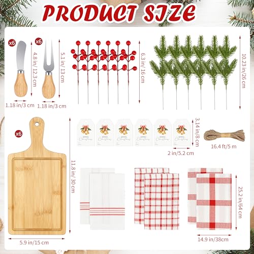 6 Set Christmas Wooden Cutting Board Kit, Kitchen Gift Set - view 2
