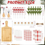6 Set Christmas Wooden Cutting Board Kit, Kitchen Gift Set - view 2