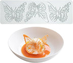 Hollow Leaf Silicone Mold Chocolate Candy 3D Hollow Leaf Candy Mold Food Cooking Meals Decorations Fondant Mold Polymer Clay Molds (Butteryfly L_11.24x3.6x0.12inch)