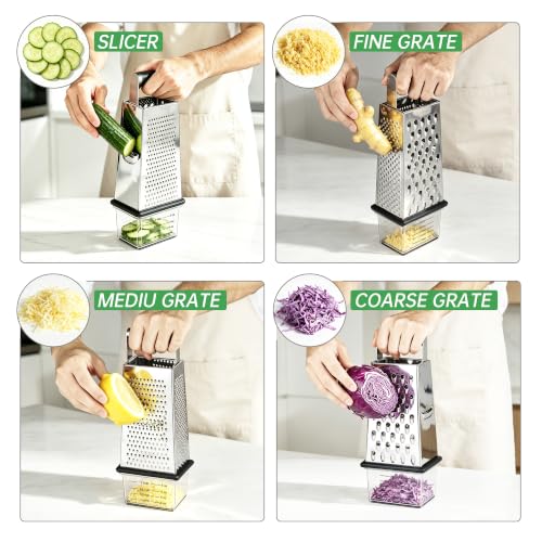 Cheese Grater with Container Stainless Steel Black - view 4