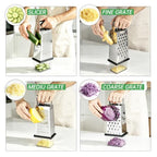 Cheese Grater with Container Stainless Steel Black - view 4