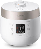 CUCKOO Twin Pressure Rice Cooker 10-Cup Uncooked / 20-Cup Cooked with Nonstick Inner Pot, Large Rice Maker & Warmer with 16 Menu Options, Open Cooking Mode, Voice Guide, White (CRP-ST1009FW)
