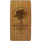 Personalized Wedding with Family Established Year Signs Custom Family Tree Ours is My Favorite Solid Cherry Wooden Cutting Cheese Boards Engraved with Family Names and Dates