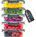 Glass Storage Containers with Lids, Premium BPA Free 36oz