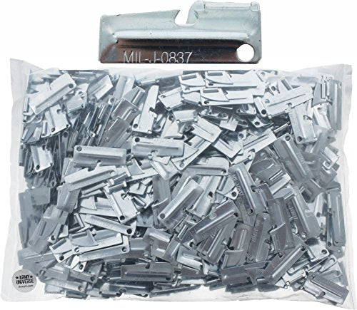 ARMYU P-38 Metal Can Openers Steel Army Style P38 Mil-J-0837 Compact Travel Size, Silver (500 Pack)