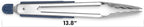 Misen Kitchen Tongs - Dishwasher Safe, Heavy Duty - Precision Stainless Steel Grilling Tool - Heat Resistant - Perfect for Serving and Air Frying - 13 Inch | Gray