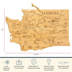 Destination Washington State Shaped Cutting Board - view 4