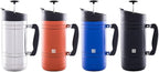 BruTrek BaseCamp Coffee Press - Double Wall Insulated Stainless Steel - Bru-Stop Technology, No Grounds in Coffee, No Spill Lid (Obsidian, 48 fl.oz)