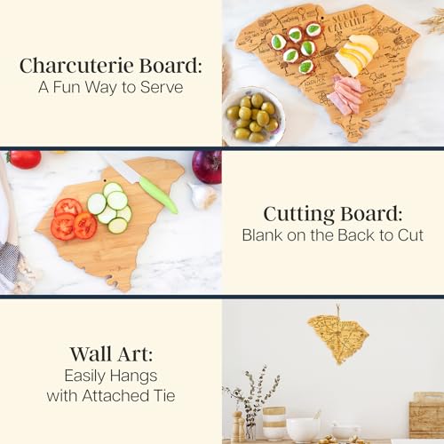 Destination South Carolina State Shaped Cutting Board - view 2