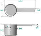 1/4 Cup (4 Tablespoon | 2 Oz. | 60 mL) Long Handle Scoop for Measuring Coffee, Pet Food, Grains, Protein, Spices and Other Dry Goods (Pack of 5)