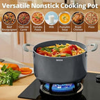 10QT Non Stick Stock Pot with Lid, Ceramic Large Cooking Pot for Soup - view 5