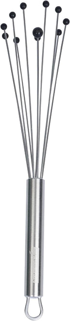 Restaurantware-German Standard 10.6 Inch Ball Whisk, 1 Kitchen Whisk With Silicone Balls - Ergonomic Handle, Dishwashable, Stainless Steel Manual Egg Beater, Durable, For Whisking, Stirring, Mixing