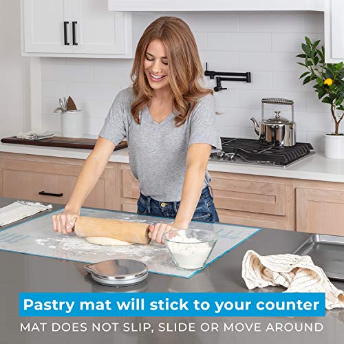 Silicone Pastry Mat XXL, Extra Large Dough Rolling Mat for Baking & Pizza - view 3