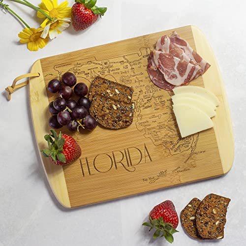 A Slice of Life Florida Engraved Map Cutting Board - view 2