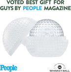 2 Pcs Silicone Golf Ball Ice Mold - 2.5” Ice Ball Maker Mold Ideal for Cocktails, Bourbon, Brandy - Perfect Ice Ball Mold Golf Gifts For Men