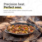 Pre-Seasoned Cast Iron Skillet with Dual Loop Handles, 17 Inches - view 3