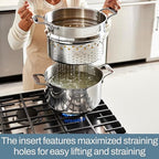 Simply Strain 16 Qt. Multipot with Strainer Insert & Lid - view 3