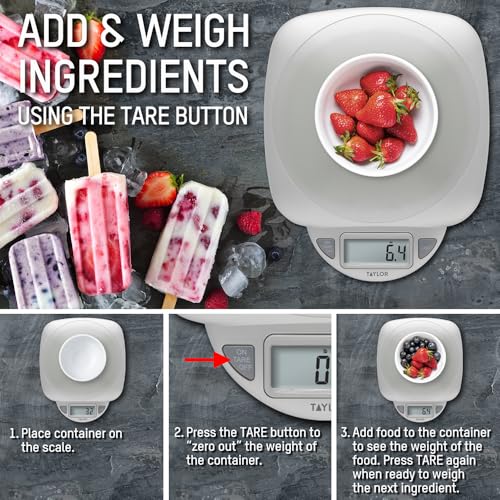 Digital Glass Surface Kitchen Scale - 11 lb Max Capacity - view 2