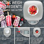 Digital Glass Surface Kitchen Scale - 11 lb Max Capacity - view 2