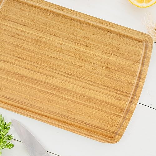76 cm Extra Large Bamboo Cutting Board for Kitchen, 30 x 20 Inch Large Wooden Cutting Boards with Juice Groove, Thick Butcher Block Cutting Board for Meat Vegetables, Large Charcuterie Board - view 7