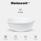 Stoneware Narrow Rim Commercial Grade Dinnerware, Bright White Fruit 4.5oz, Case of 36