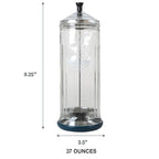 ForPro Multi-Cide Tall Glass Jar, for All Hairstyling Tools Including Brushes, Combs & Shears, 37 oz